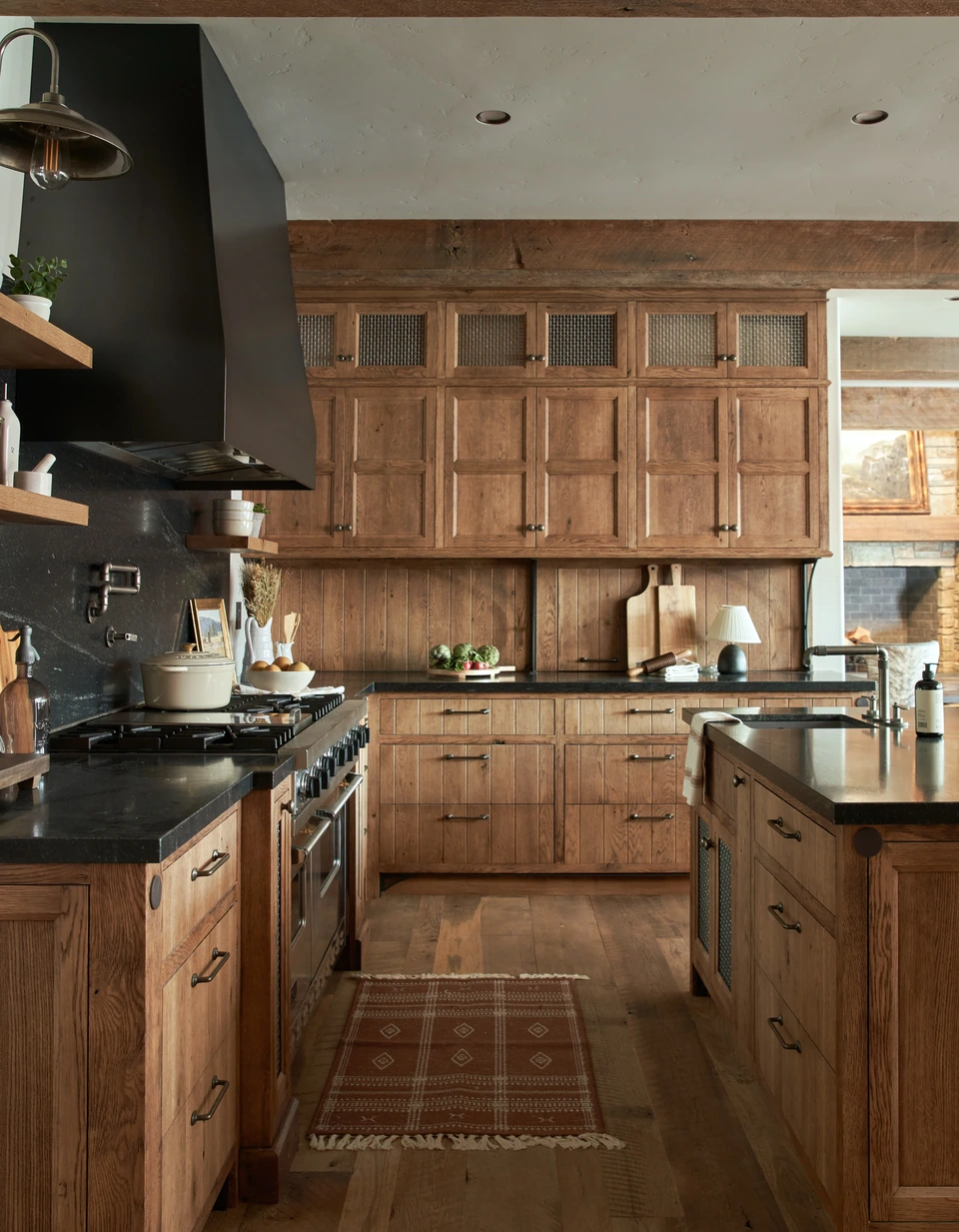 Rustic Traditional Kitchen With Substantial Wood Millwork Kitchen Remodel by Ridgecrest Designs project photo